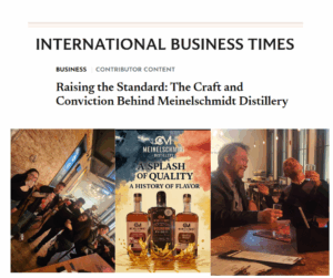 Meinelschmidt Distillery featured article in International Business Times
